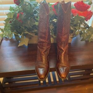 Joan & David Brown Leather Western Boots